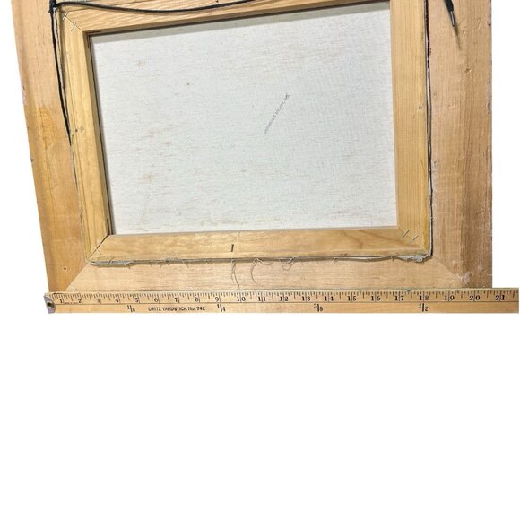 Vintage Original OIL PAINTING Mountain LANDSCAPE w/ Stream Signed Whitman MCM - Picture 7 of 7